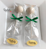 GOLF BALL Set of 12 Chocolate Lollipops Party Favors