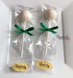 GOLF BALL Set of 12 Chocolate Lollipops Party Favors
