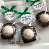 12 GOLF BALL Chocolate Covered Oreo Cookie Party Favors Personalized Tags