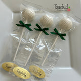 GOLF BALL Set of 12 Chocolate Lollipops Party Favors