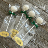 GOLF BALL Set of 12 Chocolate Lollipops Party Favors