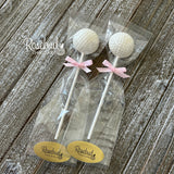 GOLF BALL Set of 12 Chocolate Lollipops Party Favors