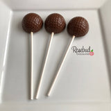 GOLF BALL Set of 12 Chocolate Lollipops Party Favors