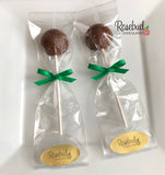 GOLF BALL Set of 12 Chocolate Lollipops Party Favors