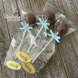 GOLF BALL Set of 12 Chocolate Lollipops Party Favors
