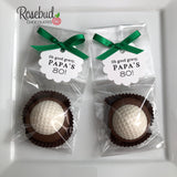 12 GOLF BALL Chocolate Covered Oreo Cookie Party Favors Personalized Tags