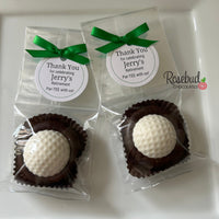 12 GOLF BALL Chocolate Covered Oreo Cookie Party Favors Personalized Tags