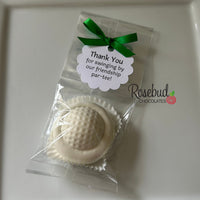 12 GOLF BALL Chocolate Covered Oreo Cookie Party Favors Personalized Tags