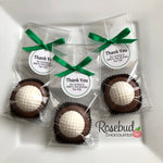 12 GOLF BALL Chocolate Covered Oreo Cookie Party Favors Personalized Tags