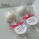 12 GOLF BALL Chocolate Lollipops Sports Birthday Party Favors Personalized Tags