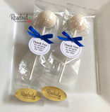 12 GOLF BALL Chocolate Lollipops Sports Birthday Party Favors Personalized Tags