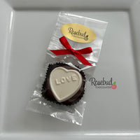 12 Heart LOVE Chocolate Covered Oreo Cookie Candy Party Favors