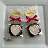 12 Heart LOVE Chocolate Covered Oreo Cookie Candy Party Favors
