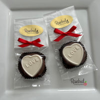 12 Heart LOVE Chocolate Covered Oreo Cookie Candy Party Favors
