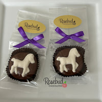 12 HORSE Chocolate Covered Oreo Cookie Candy Party Favors Body