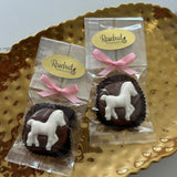 12 HORSE Chocolate Covered Oreo Cookie Candy Party Favors Body