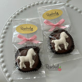 12 HORSE Chocolate Covered Oreo Cookie Candy Party Favors Body