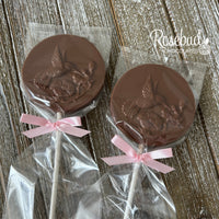 12 HUMMINGBIRD Chocolate Lollipops Candy Party Favors