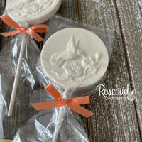 12 HUMMINGBIRD Chocolate Lollipops Candy Party Favors