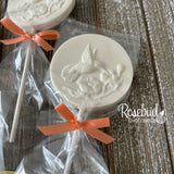 12 HUMMINGBIRD Chocolate Lollipops Candy Party Favors