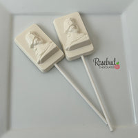 12 Kneeling PRAYING GIRL Chocolate Lollipop Religious Candy Party Favors