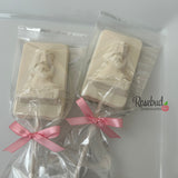 12 Kneeling PRAYING GIRL Chocolate Lollipop Religious Candy Party Favors