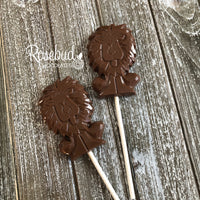 12 LION Chocolate Lollipop Candy Party Favors
