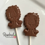 12 LION Chocolate Lollipop Candy Party Favors
