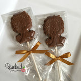 12 LION Chocolate Lollipop Candy Party Favors
