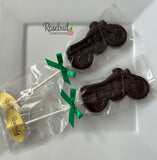 MOTORCYCLE Set of 12 Chocolate Lollipops Party Favors