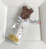 12 "BABY" BODYSUIT Large Chocolate Lollipop Candy Baby Shower Favors