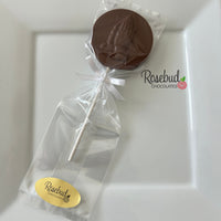 12 PRAYING HANDS Round Chocolate Lollipops Religious Candy Party Favors