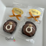 RING Set of 12 Chocolate Oreo Cookie Favors Diamond Engagement Wedding