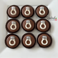 12 DIAMOND RING Chocolate Covered Oreo Cookie Wedding Bridal Shower Party Favors