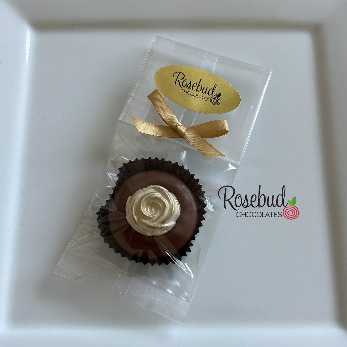 12 ROSEBUD Chocolate Covered Oreo Cookie Candy Party Favors Rosebud