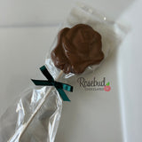 12 ROSE Bloom Chocolate Lollipop Flowers Wedding Birthday Party Favors
