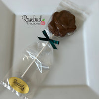 12 ROSE Bloom Chocolate Lollipop Flowers Wedding Birthday Party Favors