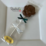 12 ROSE Bloom Chocolate Lollipop Flowers Wedding Birthday Party Favors