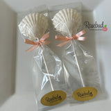 SEASHELL Set of 12 Chocolate Lollipop Favors