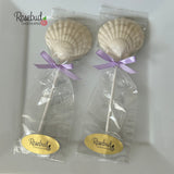 SEASHELL Set of 12 Chocolate Lollipop Favors