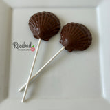 SEASHELL Set of 12 Chocolate Lollipop Favors