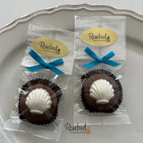SEASHELLS Set of 12 Chocolate Covered Oreo Cookie Party Favors 1
