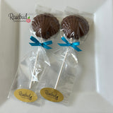 SEASHELL Set of 12 Chocolate Lollipop Favors