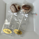 SEASHELL Set of 12 Chocolate Lollipop Favors