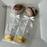 SEASHELL Set of 12 Chocolate Lollipop Favors