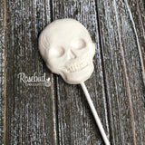 12 SKELETON Face Chocolate Lollipops Halloween Candy Party Favors