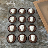 SKULLS Box of 12 Chocolate Covered Oreo Cookies Halloween Gifts Candy Gold