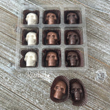 SKULLS 9 Piece Box Solid Chocolate Halloween Candy Gift