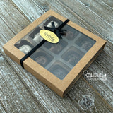 SKULLS 9 Piece Box Solid Chocolate Halloween Candy Gift