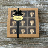 SKULLS 9 Piece Box Solid Chocolate Halloween Candy Gift